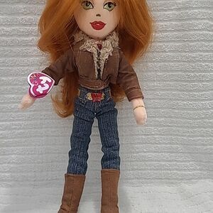 TY Dazzling Dynasty Red Hair Plush Fashion Doll With Tag Cowgirl Outfit
